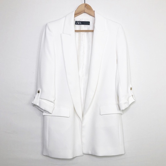 Zara off-white open closure blazer - Picture 9 of 9